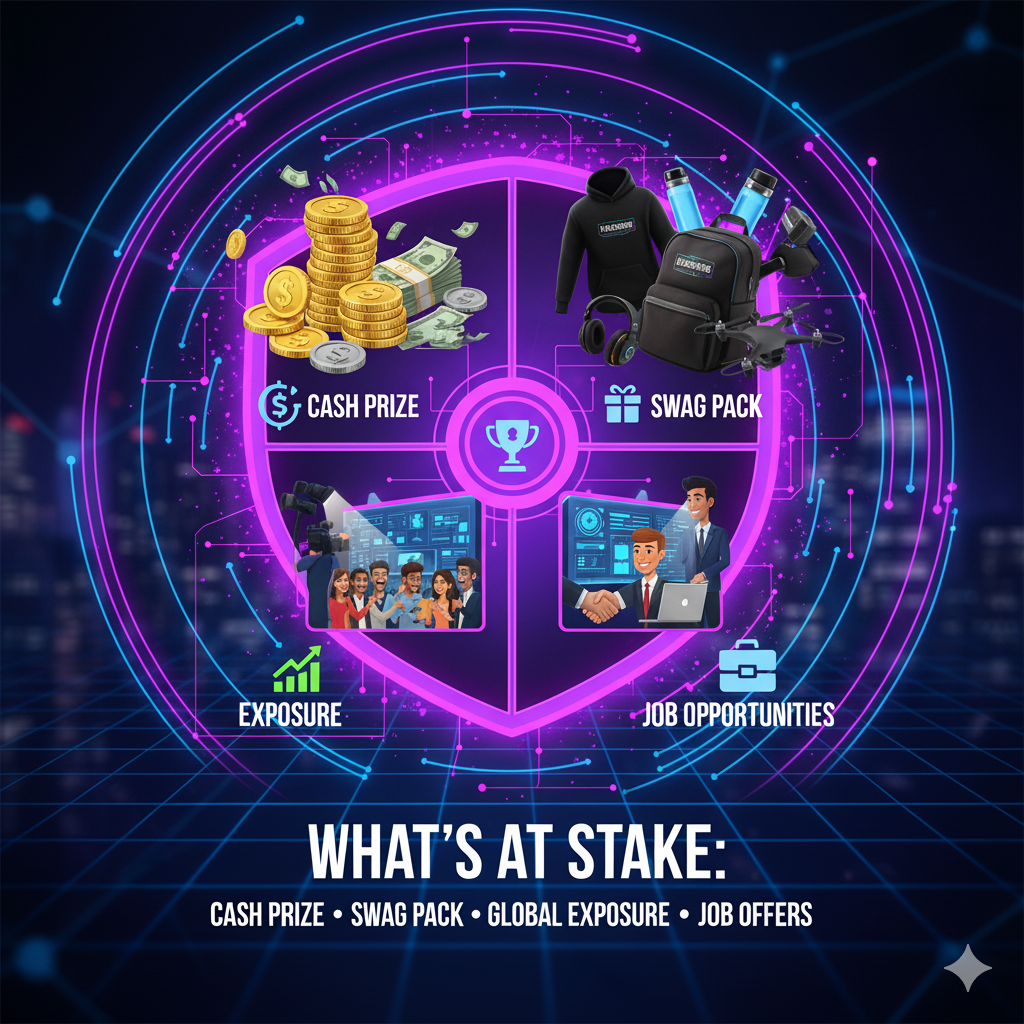 An image representing prizes for a hackathon.